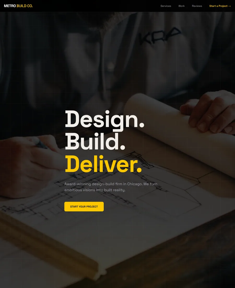 Metro Build — Construction website template
