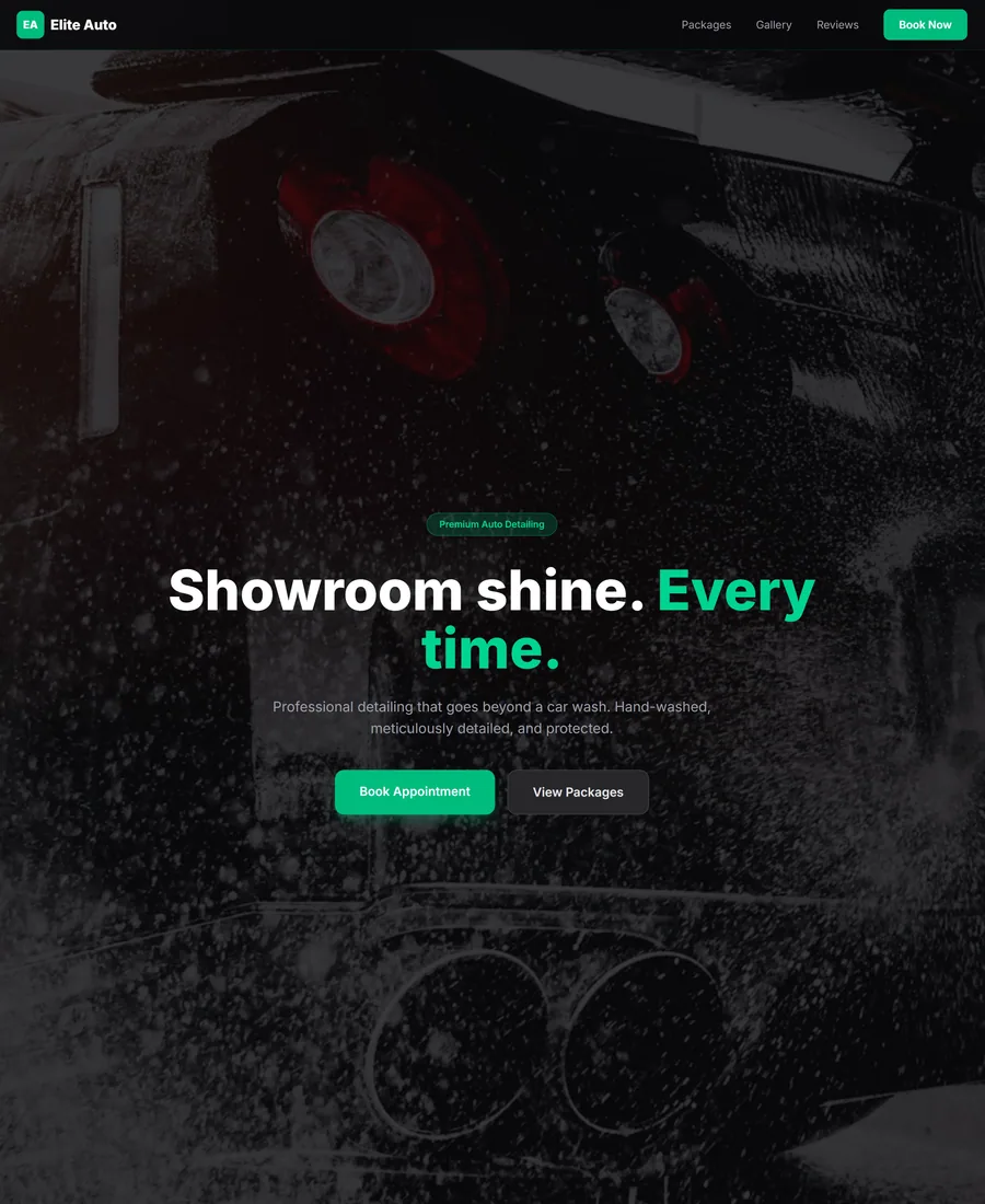 Elite — Automotive website template